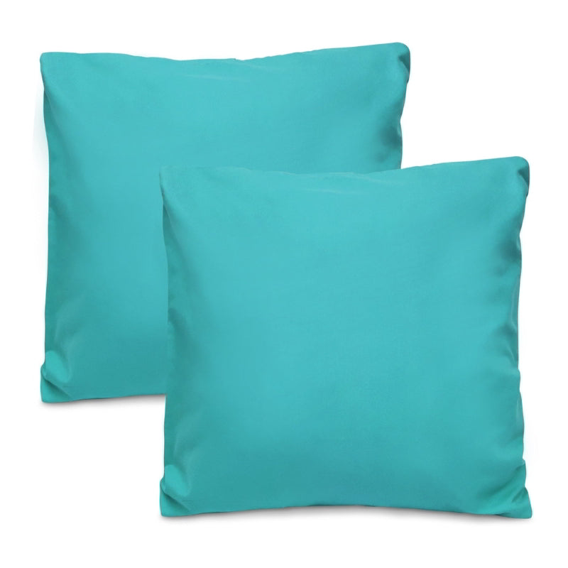 alt="Hypoallergenic and naturally anti bacterial teal european pillowcase crafted from a soft 100% polyester"