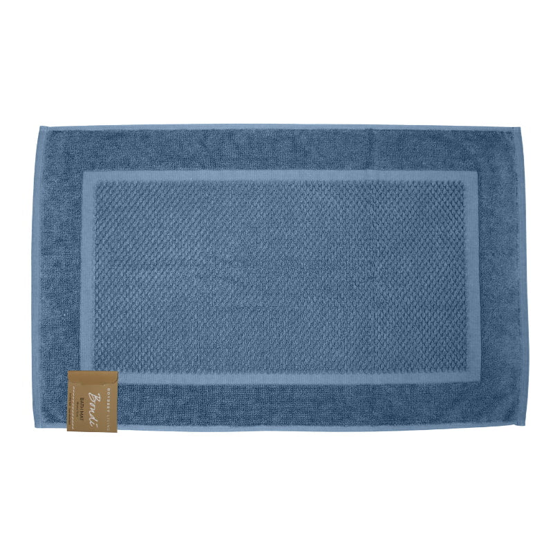 alt="Blue haze bondi zero twist hand towel, a vision of purity and softness for a luxurious touch"