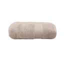 alt="Zoom in details of beach bath towel featuring its high level of softness and premium luxurious cotton."