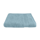 alt="An elegantly folded premium spa blue oasis hand towel, showcasing its minimal and soft details"