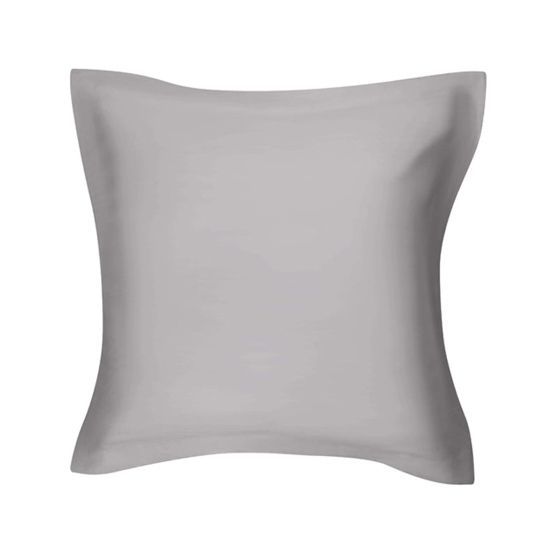 alt="Full details of Breathe Cotton European Pillowcase in Pewter colour featuring its luxurious elegance and comfort"
