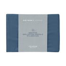Front details of the packaging of marine blue breathe cotton standard pillowcase featuring its minimalist packaging design.