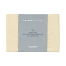 Front details of the packaging of natural breathe cotton standard pillowcase featuring its minimalist packaging design.