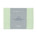 Front details of the packaging of sage breathe cotton standard pillowcase featuring its minimalist packaging design.