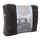 Side view of Chadstone Fleece quilt cover highlighting plush fabric and stitching