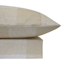 Close-up of brushed microfibre texture and thermal finish on the Cornwall Sand Quilt Cover