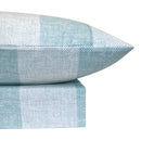 Close-up of Cornwall in sky hues sheet pattern with brushed texture 