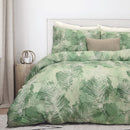 Bedroom scene featuring the Dakota quilt cover set in a cosy winter setting