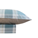 A cotton quilt cover and pillowcase set with a classic plaid design, offering comfort and style for a refreshing bedroom atmosphere.