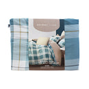 Packaging details of a classic cotton quilt cover set.