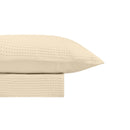 Luxurious quilt cover and pillowcase in a natural colour scheme featuring a modern texture.