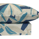 Folded edge of quilt cover showing neat finish and colour contrast
