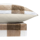 Close-up of the birch quilt cover showing soft sherpa fleece backing

