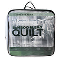 Front details of a nice package of a Bamboo fibre quilts are absorbent, breathable and naturally hypoallergenic.