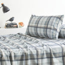 Park Avenue Heathered Plaid Egyptian Cotton Flannelette Sheet Set