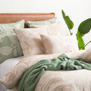 Elegant european pillowcase with a soft floral design, ideal for creating a sophisticated atmosphere.