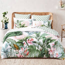 Renee Taylor Gardenia quilt cover set featuring hand-painted native floral print
