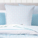 Margot European pillowcase styled with coordinating quilt cover and shams

