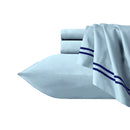 Elegant Strada Sky Navy Quilt Cover Set crafted from premium Egyptian Cotton, 1000-thread count, with eco-friendly features and stylish embroidery.