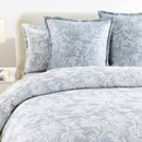 Renee Taylor Westley European pillowcase layered on bed with coastal quilt styling