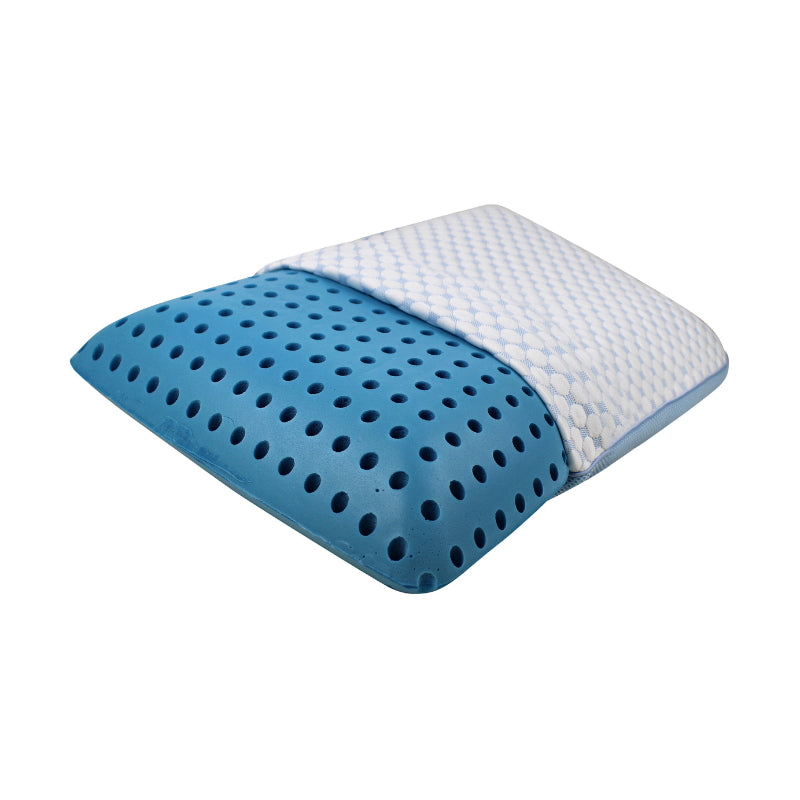 alt="Full details of an innovative pillow is a softer flexible feel, whilst enjoying the therapeutic support."