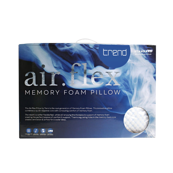 alt="Front details of a nice packaging of an innovative pillow is a softer flexible feel, whilst enjoying the therapeutic support"