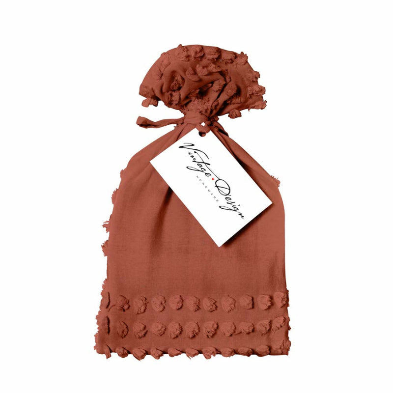 alt="A suitable pouch of cotton european pillowcase designed with chenille dots"
