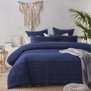 alt="Chic chenille dot design on 100% cotton quilt cover set."hic chenille dot design on 100% cotton quilt cover set."