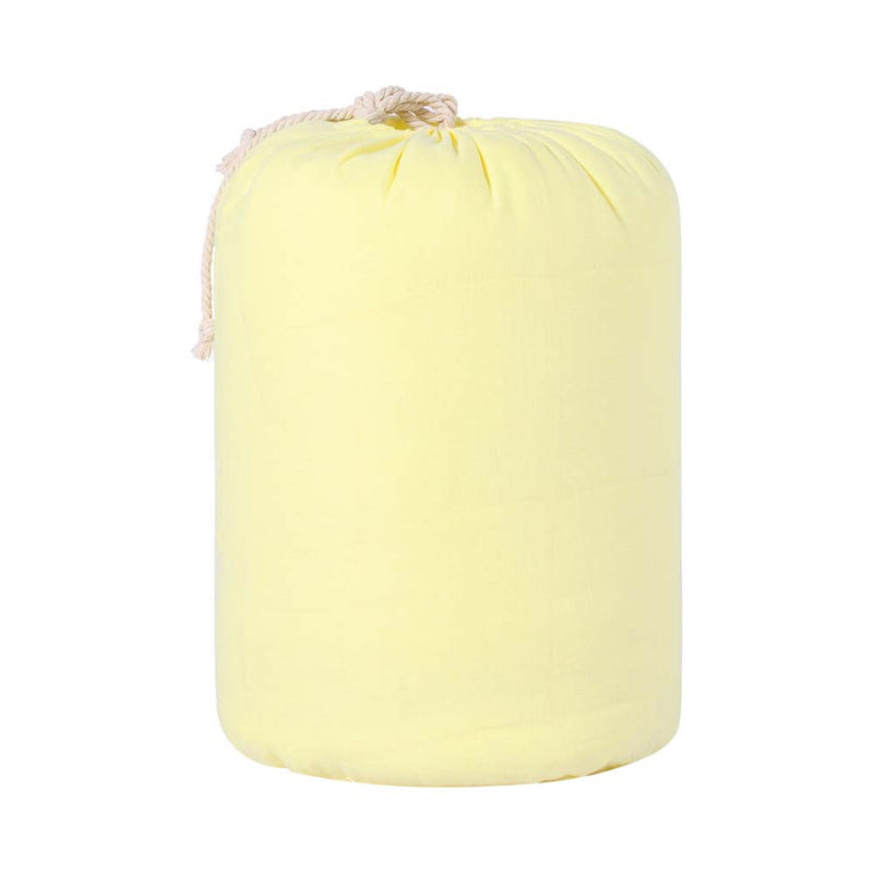 alt="A back view suitable bag of a french linen coverlet set for elegant bedding."