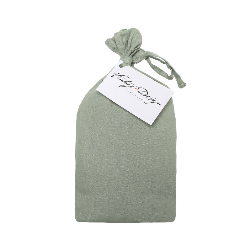 alt="A suitable pouch of a 100% linen european pillowcase"