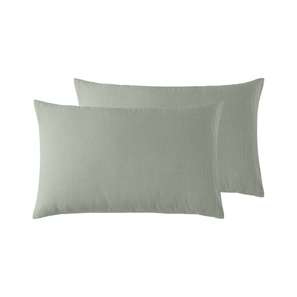 alt="Showcasing a 100% linen standard pillowcase"