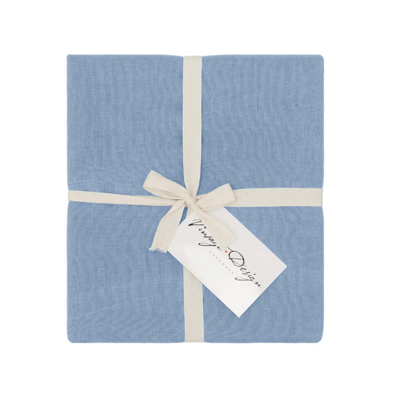 alt="A nnice packaging of a blue hemp tablecloth"