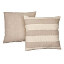 Decorative cushion set in natural grey tones styled for sofa or bed.
