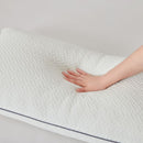 Medium support bamboo polyester blend pillow for everyday comfort.