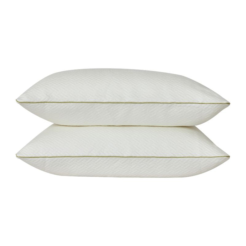 Bamboo polyester blend pillow protector set for everyday comfort.