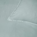 Accessorize Bamboo Cotton Double Stitch Sage Quilt Cover styled on bed.