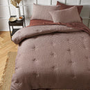 Accessorize Hokey Pokey Waffle Comforter in warm tobacco adding texture and depth.