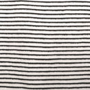 Bambury Adult Zip Front Black Poncho with black and white stripe pattern.