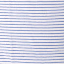 Bambury Adult Zip Front Blue Poncho with light blue stripe design.