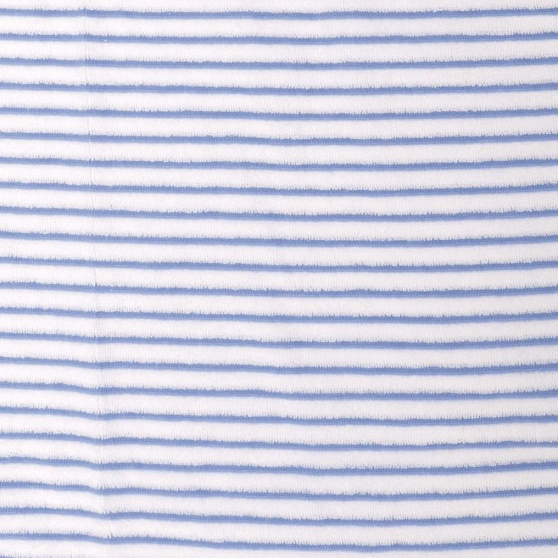 Bambury Adult Zip Front Blue Poncho with light blue stripe design.