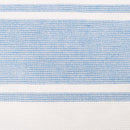 Lightweight striped cotton beach towel in coastal blue tones.