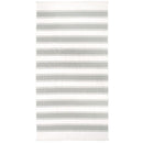 Lightweight striped cotton beach towel in natural moss tones, perfect for summer.