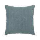 Bambury Eva Blue Square Cushion featuring stitched geometric pattern in soft blue tone.