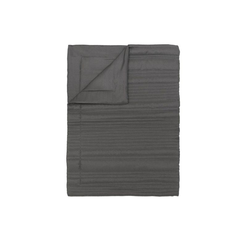 Dark grey bed runner in soft quilted fabric from the Bambury Flinders collection.