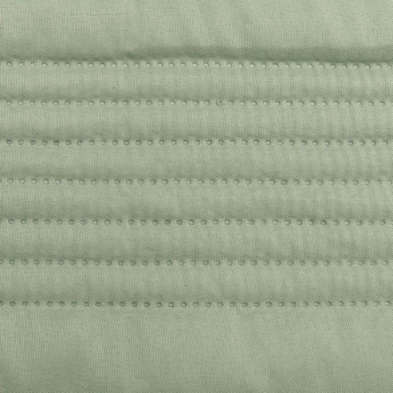Sage quilted bed runner by Bambury in packaging, ready for styling.