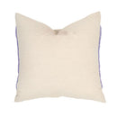 Soft cotton cushion with lilac floral accents for a modern, playful look.