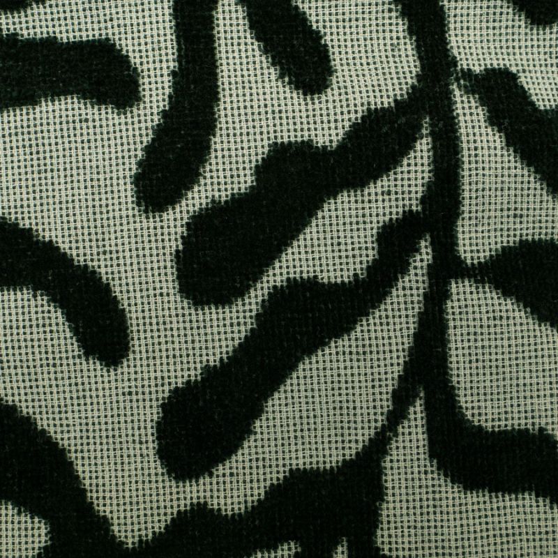 Close-up of the soft green and black cotton jacquard fabric on the Bambury HiLo Nori Tote Bag.