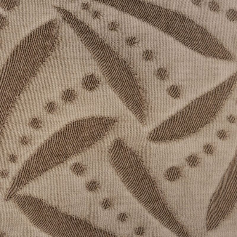 Bambury Huxley Brown European Pillowcase in soft brown cotton jacquard with geometric pattern.