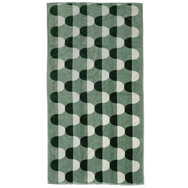 Stylish patterned beach towel perfect for poolside or coastal days.
