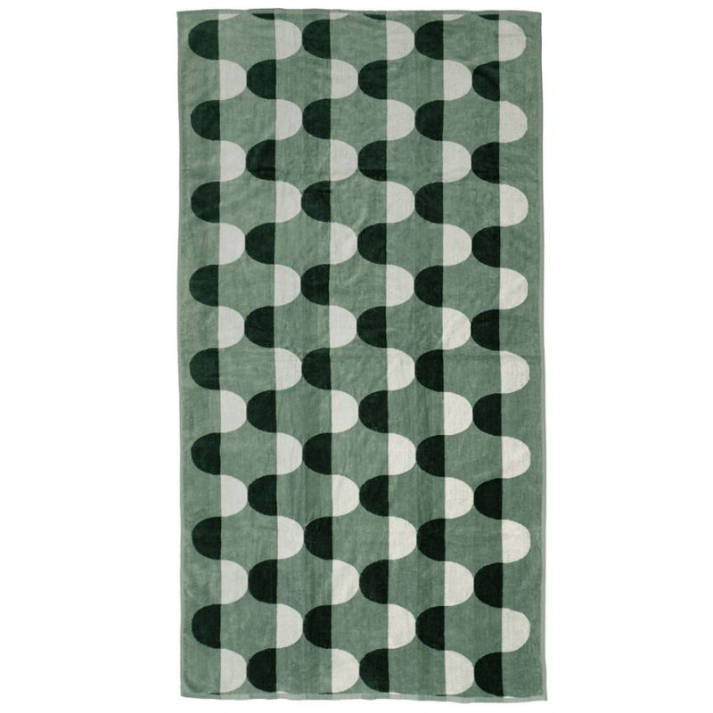 Stylish patterned beach towel perfect for poolside or coastal days.